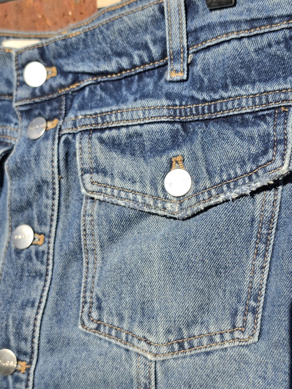 NEW Anthropologie Pilcro Country Denim Skort 28 - Picture 5 of 12